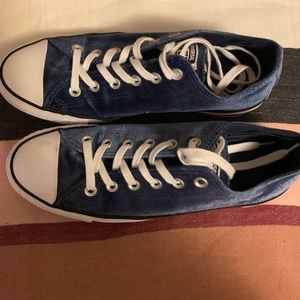 Women’s size 10 blue suede Converse low tops